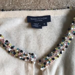 Magaschoni CASHMERE ivory cardigan